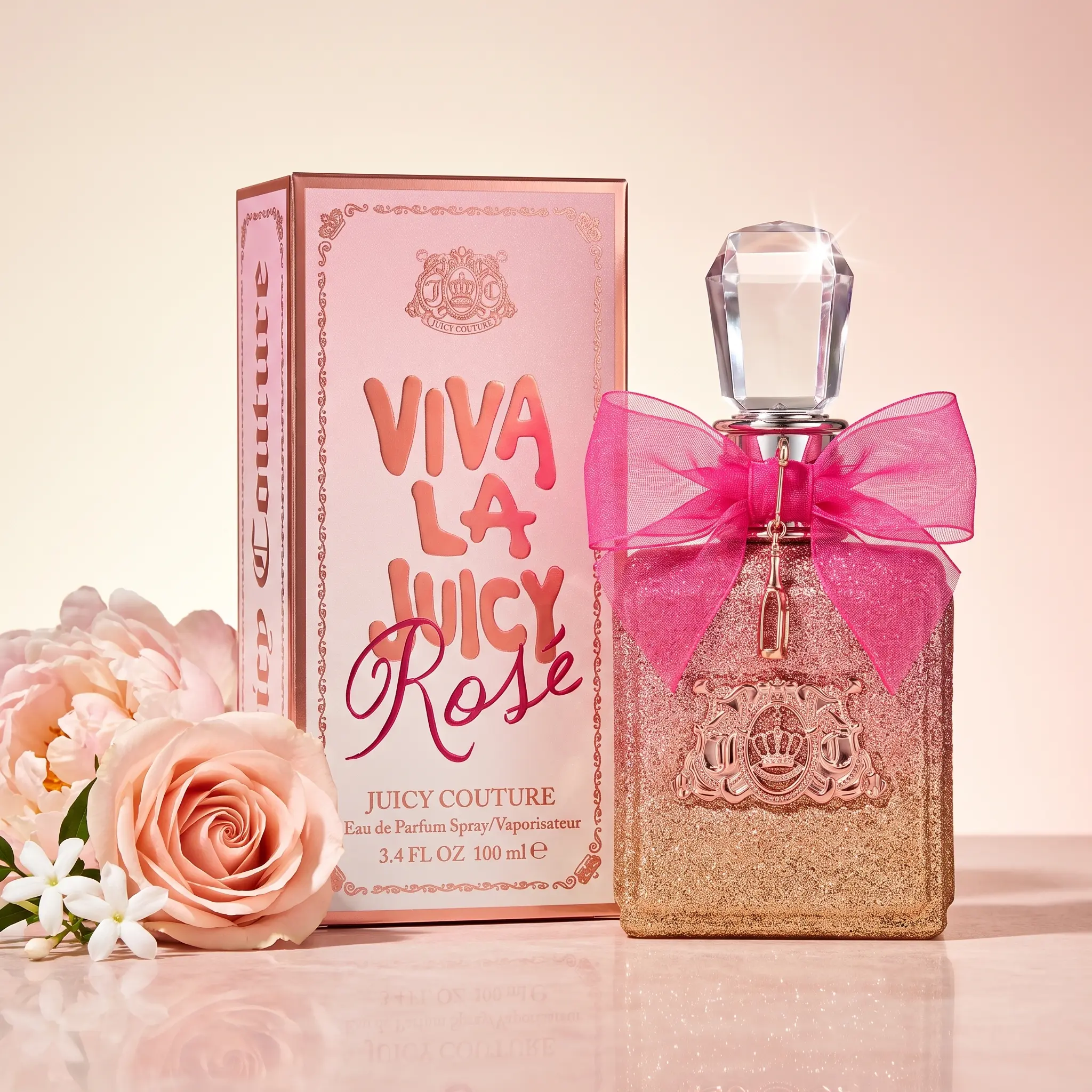 Viva La Juicy Rosé by Juicy Couture Women’s EDP Spray 3.4 oz, Sparkling Rose Floral Fruity Perfume, Long-Lasting Gift for Her