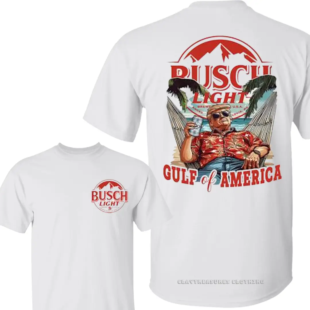 Trump 45th 47 th Gulf Of America Busch Light Shirt, Gulf Of America Est 2025, Gulf Of Usa, Beach Lover Gift, Summer Vacation Outfit