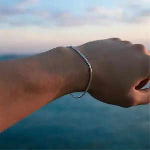 Men's Stainless Steel Bangle, Minimalist Open Cuff Design, Stackable Casual Jewelry for Daily and Party Wear, Stainless Steel Bangles, Men's Accessories