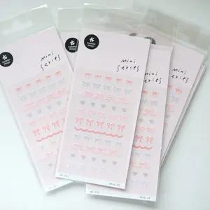 Cute Coquette Bow and Ribbon Stickers for Planner Stickers Korean Stationery