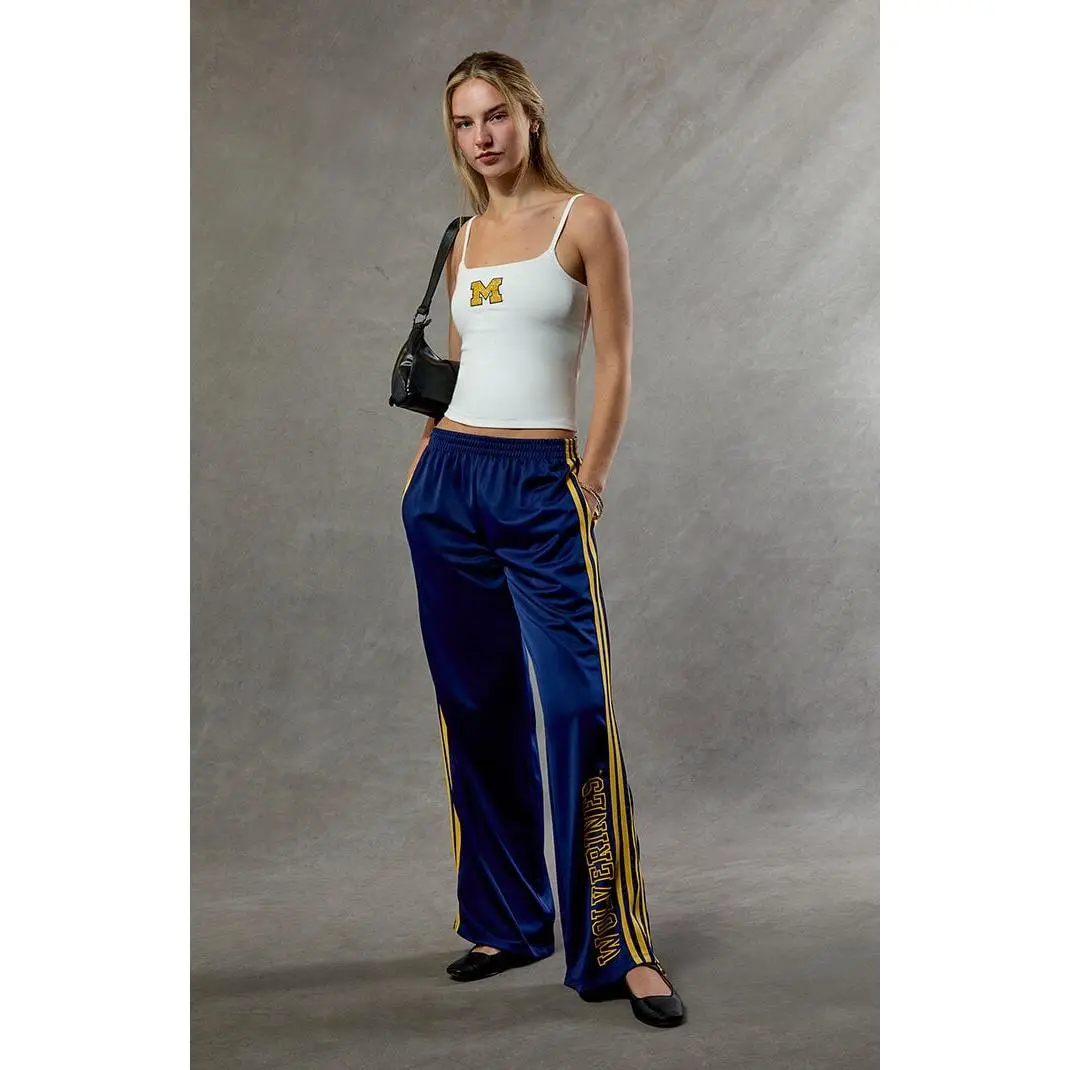 WILD COLLECTIVE Women's Michigan Wolverines Track Pants WILD COLLECTIVE Women's Michigan Wolverines Track Pants