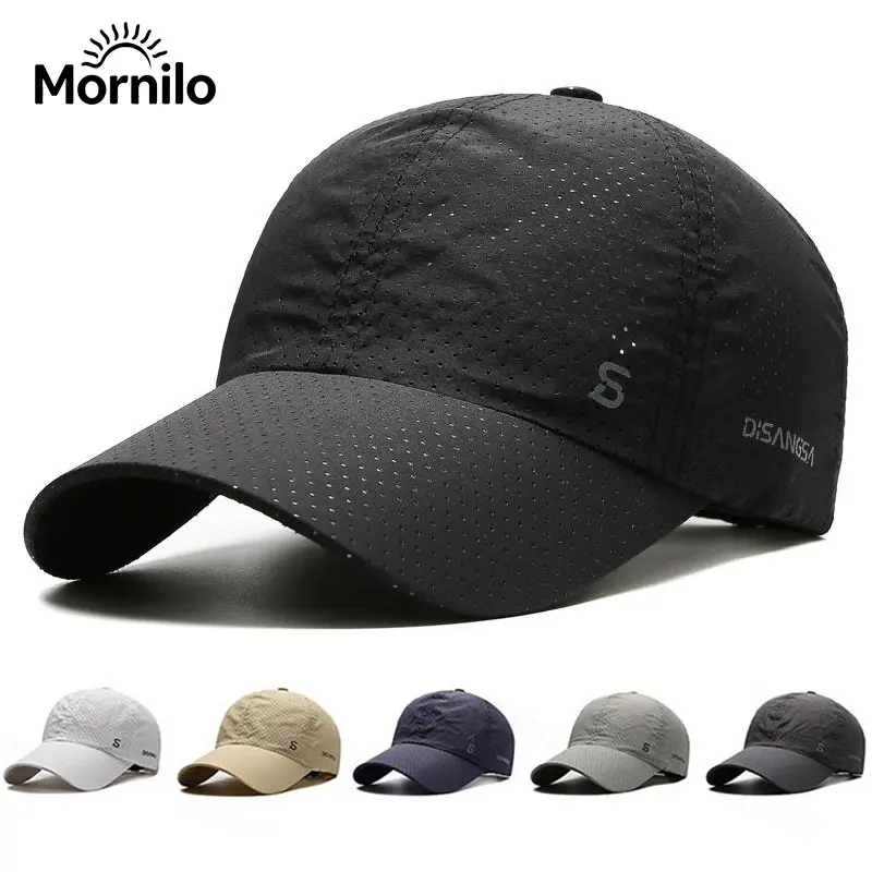 2 Pack Men's UPF 50+ Quick Dry Mesh Baseball Cap | Breathable Lightweight UV Protection Sun Hat | Running Hiking Golf Fishing Outdoor Sports Cap | Summer Cooling Adjustable Hat for Men