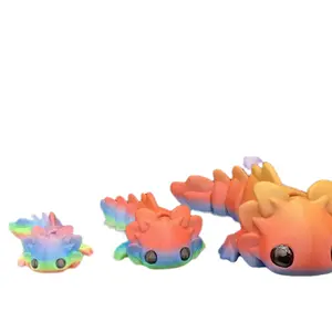 3D Printed Colorful Axolotl Decoration - Small/Medium/Large sizes