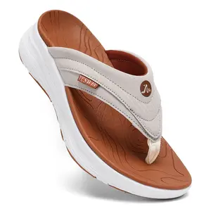 Womens Orthotic Platform Flip Flops Arch Support Comfortable Recovery Sandals