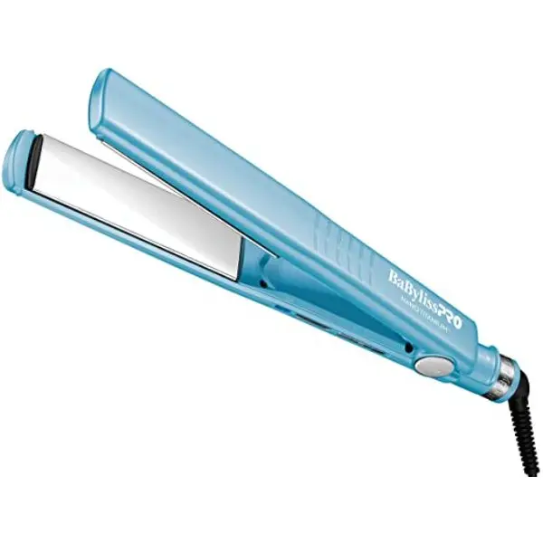 Conair BaBylissPRO Nano Titanium Ionic Straightener - Professional Hair Care Tool for Curly, Thick, Thin Hair to Achieve Silky Straight Styles, Silky Straight Hair