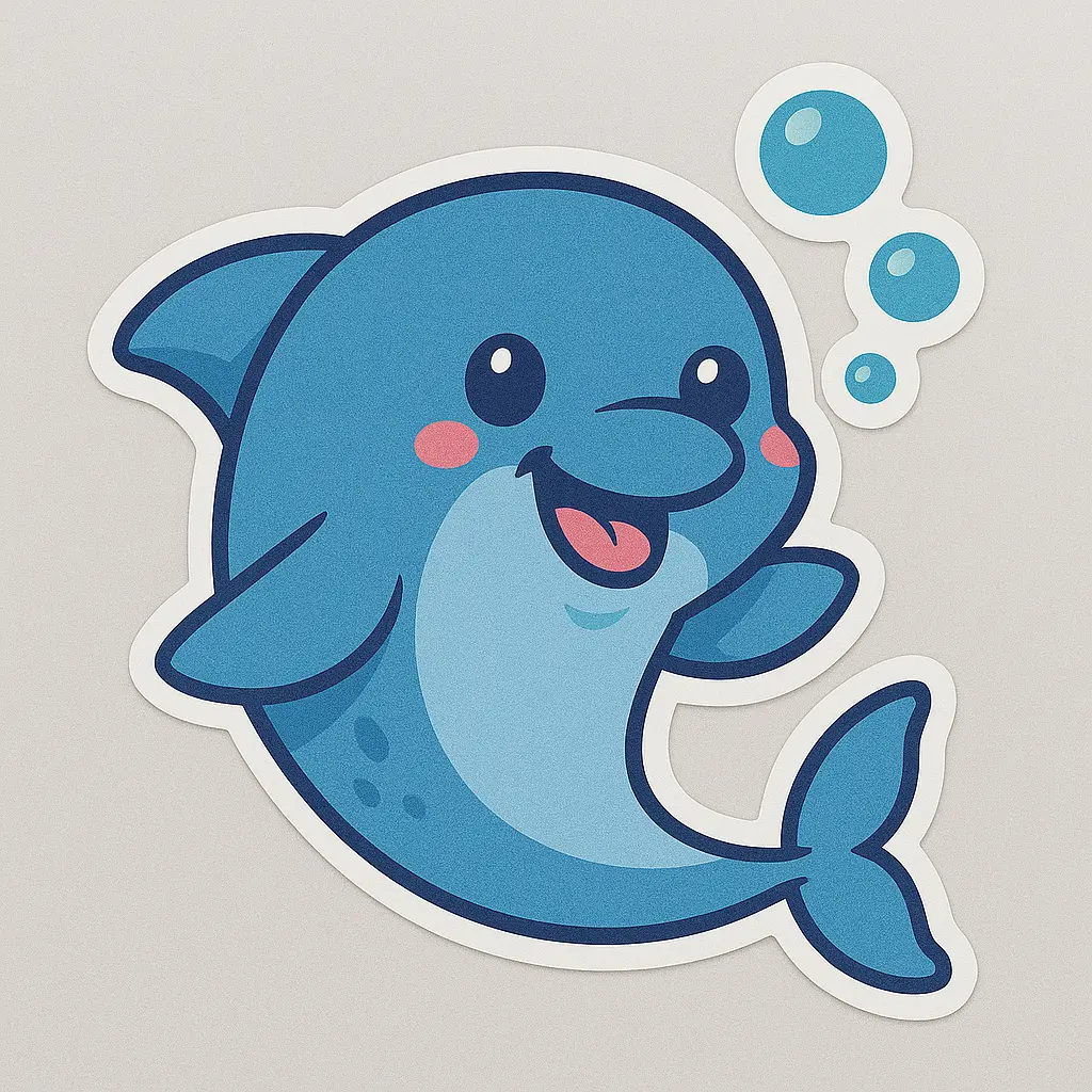 Ocean Friends – Dolphin Vinyl Sticker