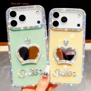 The Queen Letter Mirror Case Casing Protective Accessories Cellphone Smartphone Protector For iPhone 17 Air 16 15 14 13 Pro Max 16 Plus 16E Cover