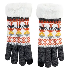Women's Knitted Elf Texting Gloves