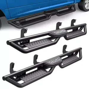 YITAMOTOR Running Boards with Two Stairs Design All-Steel Build, Bolt-on Side Steps Compatible with 2005-2024 Nissan Frontier Crew Cab, Black Powder Coated Nerf Bar,nerf bars Truck Automotive Vehicle Car Accessories Replacement