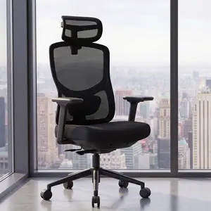 Dexynord Ergonomic Office Chair with Quick-Plug Height Adjustable Backrest, 4D Armrests & 3D Headrest, Adjustable Lumbar Support & Seat Depth Desk Chair, Mesh Gaming Chair with Tilt Lock