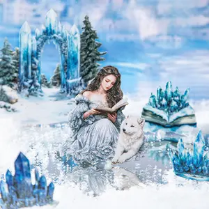 100 Vintage Fairy Tale Character Stickers Winter Snow Scene Theme Vintage Style White Kraft Material Self Adhesive DIY Journal Decoration Scrapbooking Sticker Pack