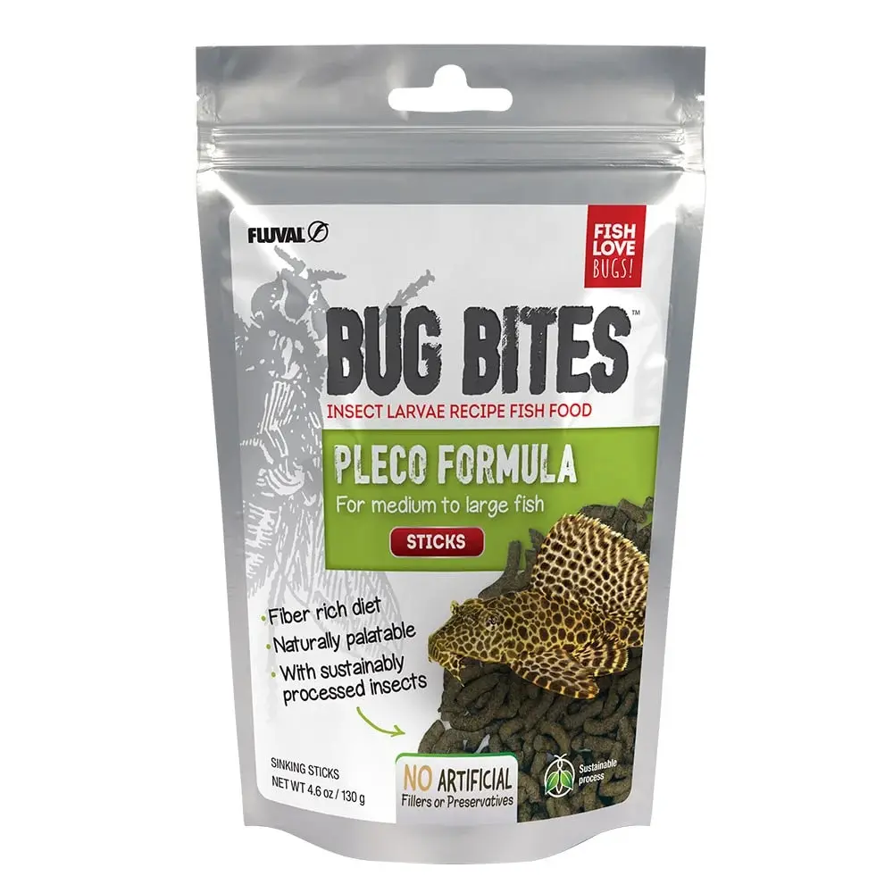 Fluval Bug Bites Bottom Feeder Fish Food, Sticks for Medium to Large Sized Fish, 4.59 oz.