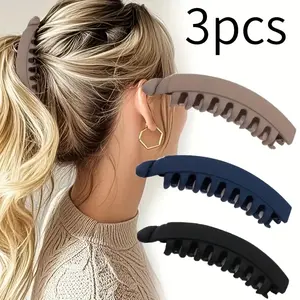 Large Banana Hair Clips Set, Strong Ponytail Holders, Vertical Barrettes, High-End Twist Clips, Ideal for Daily Use