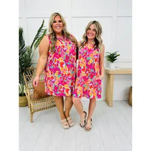 Palms And Plans Dress in Cabo Print