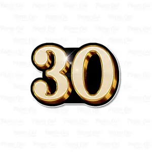 Number 30 Milestone Single Side Print Prop