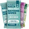 Scrubzz Extra Large & Ultra Thick Bath Wipes for Adults No Rinse - 10 Disposable Body Cleansing Wipes for Men Women Gym Camping Post Surgery