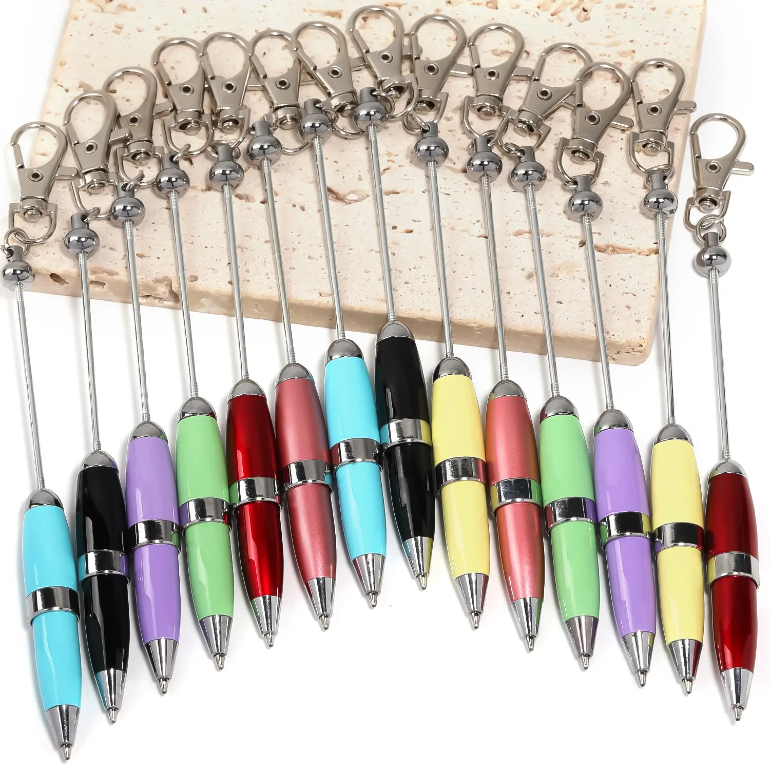 【P170】5 PCS  Mini Beadable Keychain and refills for this pen
