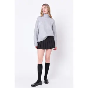Evelyn Heather Gray Turtleneck Sweater