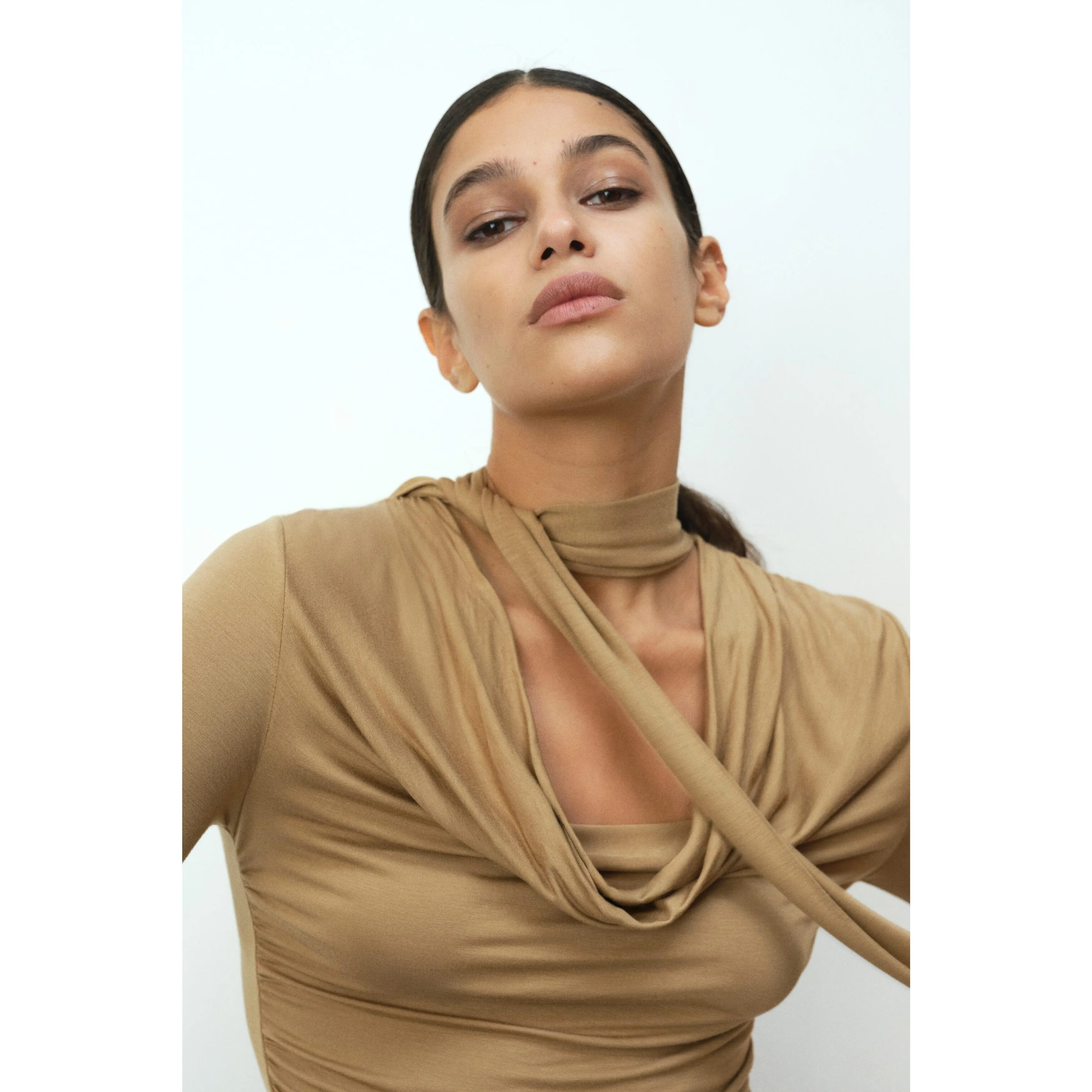 H&M Draped scarf-detail top