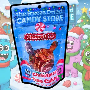 Freezy Treezy - Christmas Tree Cakes - Christmas Cake Crunchy - Freeze Dried - The Freeze Dried Candy Store - crunchy cookie - snack cakes