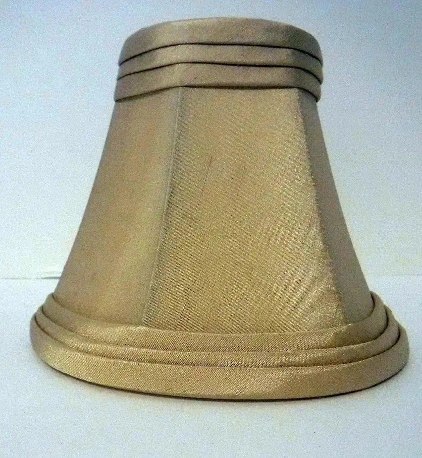 Triple Trifold Gold Chandelier Shade – 3" Top x 5" Bottom x 4½" Height