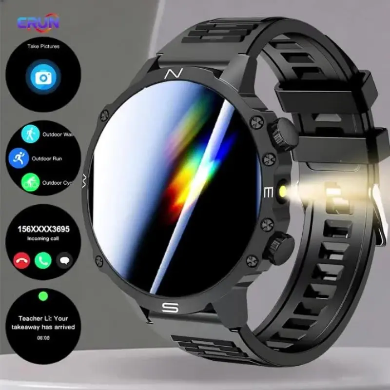 Smartwatch Compatible with iPhone and Android, Wireless Smartwatch, Multifunctional Watch, Step Tracking, Calorie Counting, Alarm, Calculator, Fitness Watch