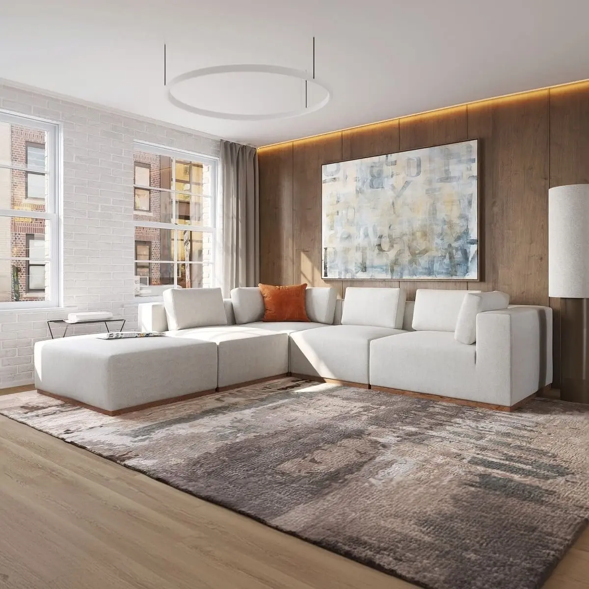 Emerson 4-pc Modular Sofa W/Ottoman