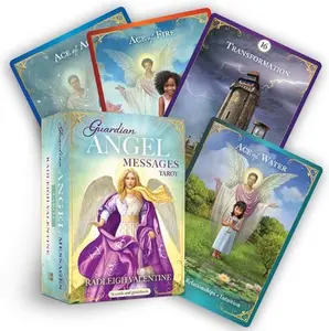 Guardian Angel Messages Tarot Deck by Radleigh Valentine - Cards for Divination & Fortune Telling - Beautifully Illustrated with Angelic Energy - Perfect for Spiritual Journeys