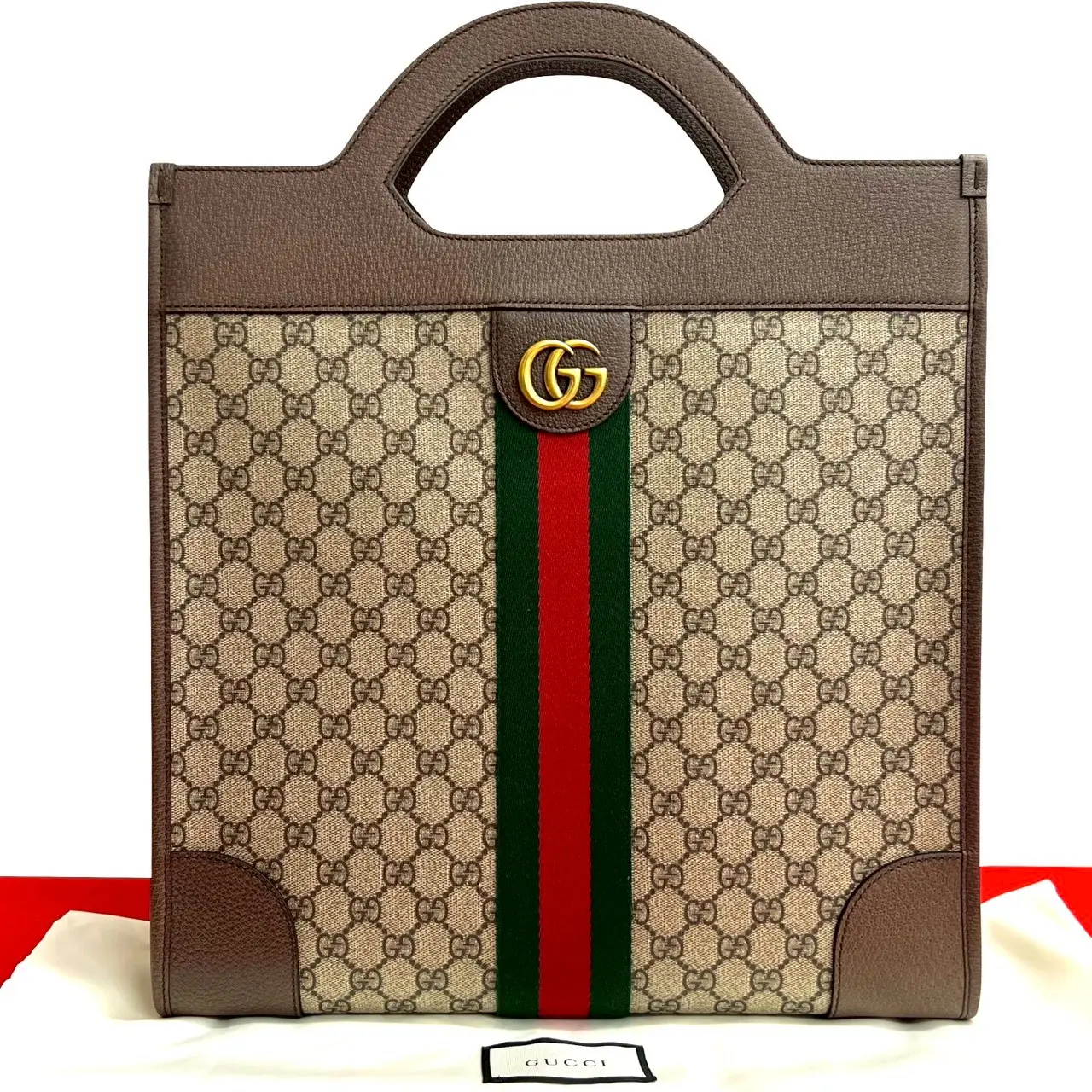 Pre-owned GUCCI Others Tote Bags Ophidia GG Supreme Leather Handbag