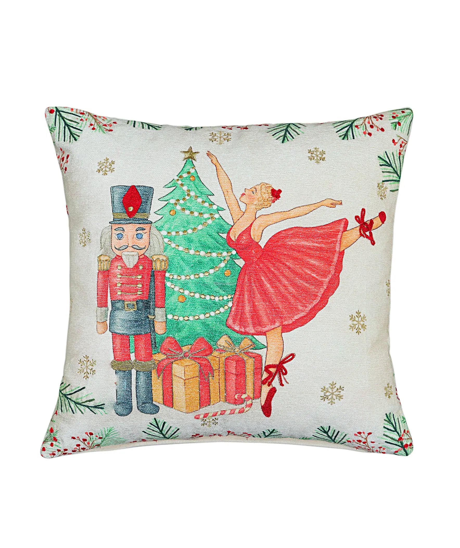 Vibhsa Nutcracker Ballet Ballerina Holiday Pillow 20 x 20