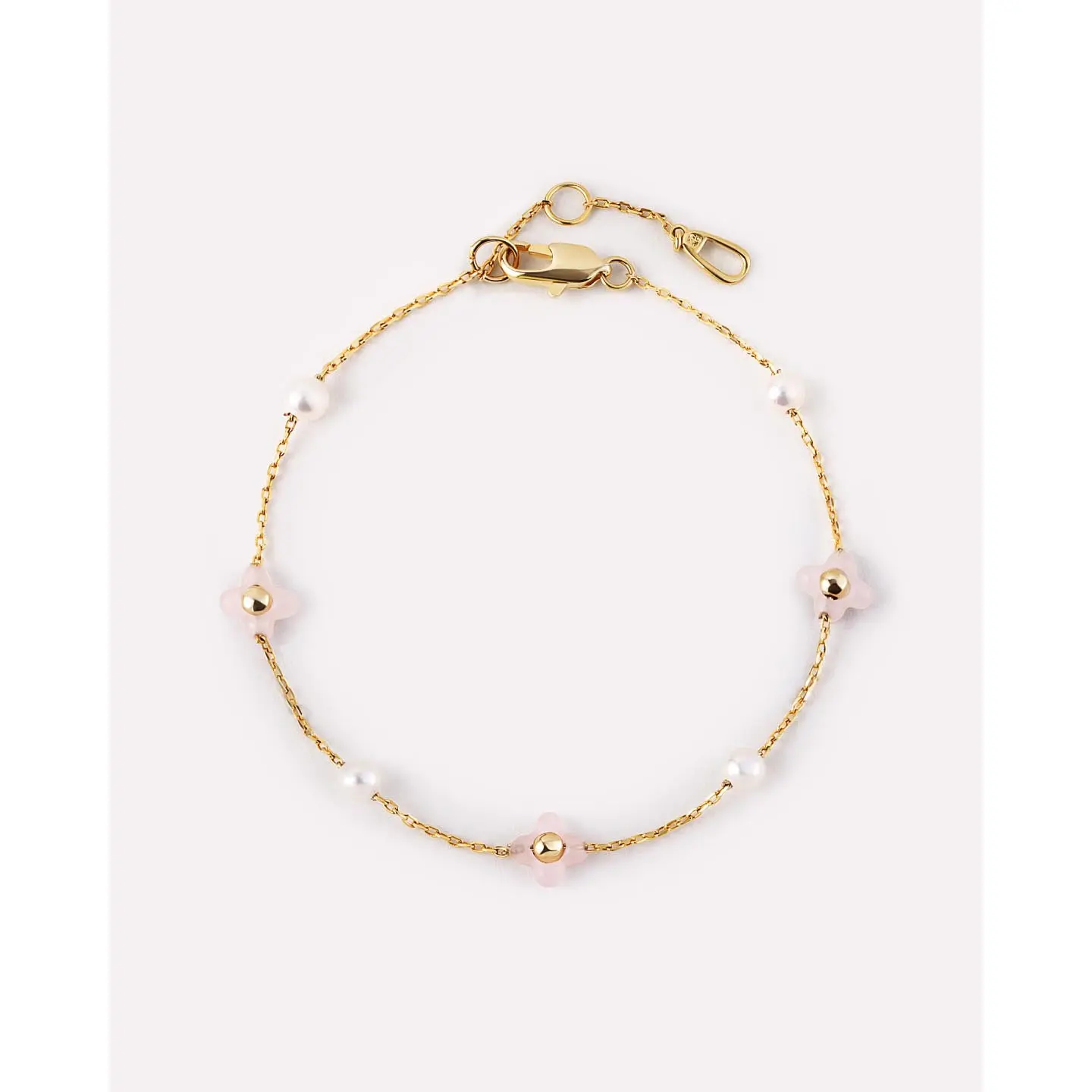 Flower Bracelet - Hannah Bracelet Rose Quartz