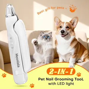 Easy 2-in-1 Pet Nail Clipper & Grinder Beginner-Friendly Nail Care Tool \LED light & Low noise