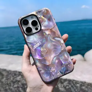 Mother of Pearl Design Phone Case,Abalone Shell Iridescent Print,iPhone