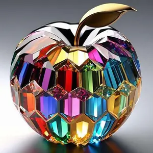 Apple Shaped 5D Diamond Arts Colorful Painting Kit, DIY Diamond Arts Colorful Painting Kit, Wall Art Decor for Home Living Room Bedroom