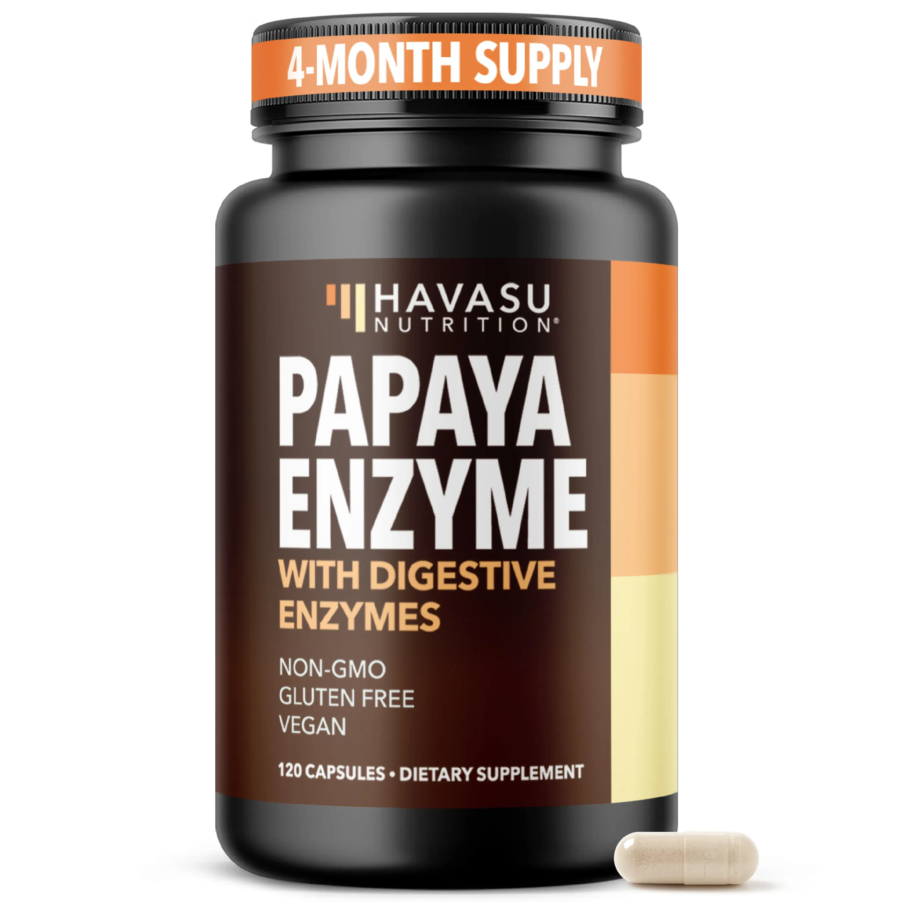 Papaya Enzymes for Digestion Support - Papaya Digestive Enzymes for Women with Bromelain & Papain for Better Nutrient Absorption Plus Protein & Carb Digestion - Vegan & Gluten Free - 120 Servings