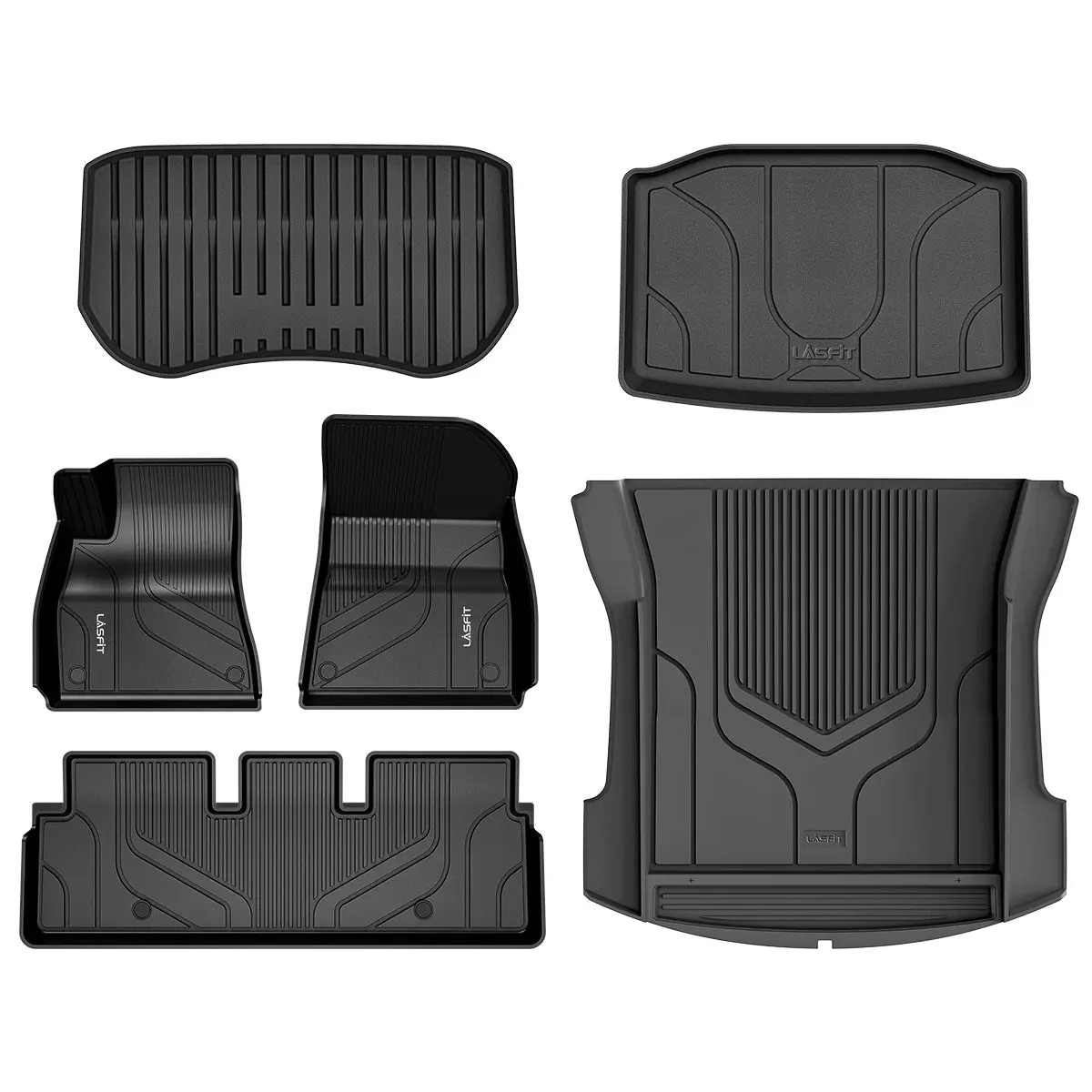 Lasfit Custom All-Weather TPE Car Floor Mats - 3D Scanning Tech, Fit 2022-2023 Tesla Model 3, 1st-2nd Row or Cargo Option, Durable, Comfortable Underfoot, Car Interior Accessory