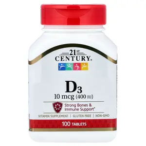 21st Century Vitamin D3, 10 mcg (400 IU), 100 Tablets