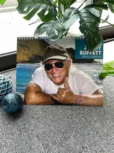 Jimmy Buffett 2026 Calendar Funny Gift for Friend, Christmas New Years Calendar