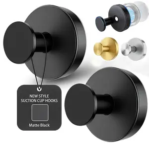 Stainless Steel Suction Cup Hooks No-Drill No-Damage Vacuum Suction Hooks Kitchen Bathroom Bedroom Essentials Clothes Hooks Towel Hooks Organiser