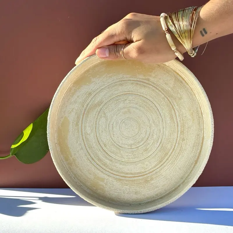 Handmade earthy medium plate