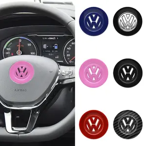 1PCS Car Steering Wheel Center Emblem Cover Sticker Decoration Accessories For VW GTI Passat B6 Golf 4 5 7 Polo Jetta Caddy Beetle Tiguan CC Sticker For Cars