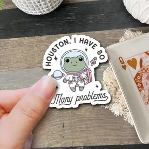 Cute Frog Sticker - Funny Sarcasm Retro Design Waterproof Vinyl Sticker for Laptops, Kindles, Phone Cases & More