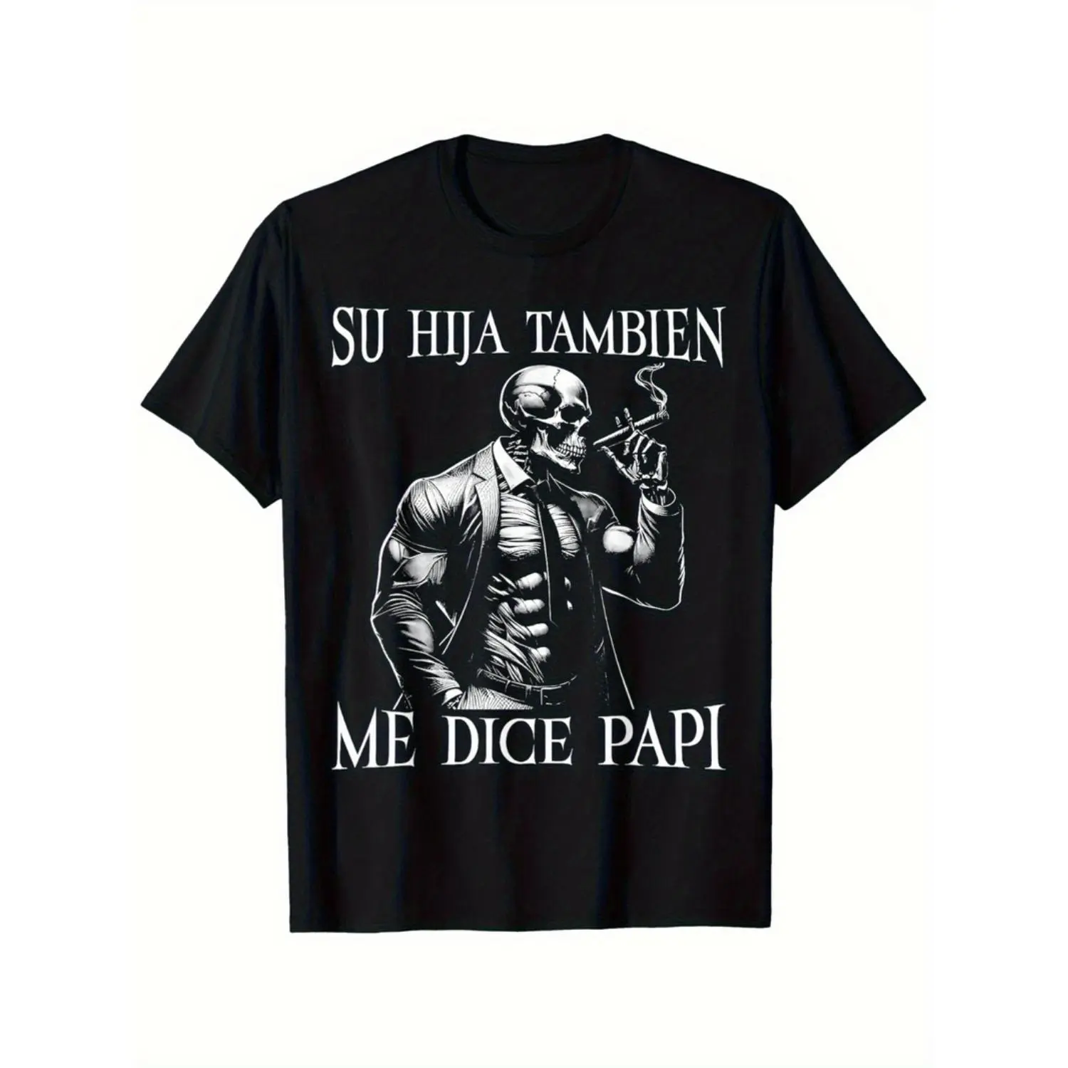 Calacas Chidas Gym Funny Sarcasm Slang Mexican Skull Sayings T-Shirt Cotton, Fabric Weight 220G, T-Shirt To Set Off Your Extraordinary Temperament, S-XXXL, Black
