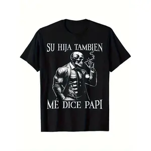 Calacas Chidas Gym Funny Sarcasm Slang Mexican Skull Sayings T-Shirt100% Cotton, Fabric Weight 220G, T-Shirt To Set Off Your Extraordinary Temperament, S-XXXL, Black