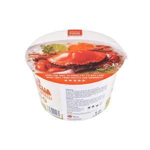 SIMPLY FOOD Crab Flavor Rice Noodle Soup Bowl - Authentic Vietnamese Pho, 55g Instant Meal