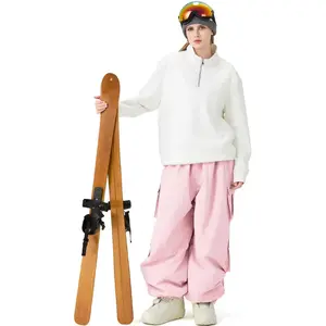 YEEFINE Women's Baggy Snow Pants Insulated Cargo Skiing Waterproof Snowboard Winter Outdoor Sports Hiking Pants for Skiing and Hiking