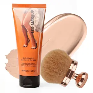 Body Coverage Perfector with Makeup Brush, Tattoo Cover Up Makeup Waterproof Sweatproof for Leg Arm Body Make Up, Tattoo Concealer Coverage Scar Bruise Dark Spots for All Skin, 3.53 Oz Medium Radiance