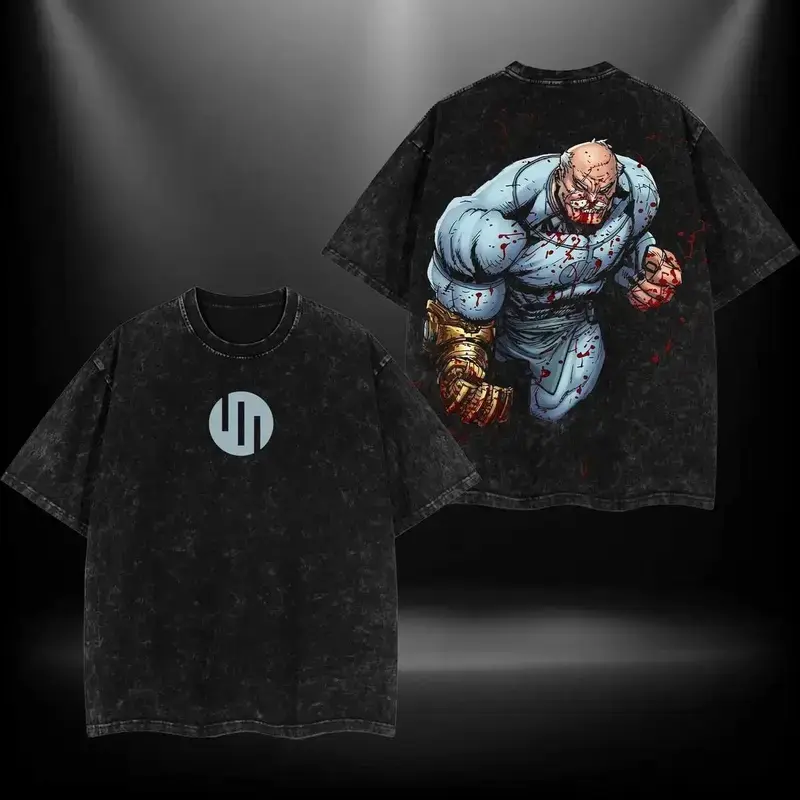 Invincible Conquest Oversized Acid Wash Heavy Cotton T-Shirt Streetwear Anime Apparel Gym Pump Cover Retro Y2K Men's Short Sleeve 90s Graphic American Casual Short Sleeve Tee | Premium Soft Cotton Classic Unisex T-Shirt for Daily, Gym & Streetwear