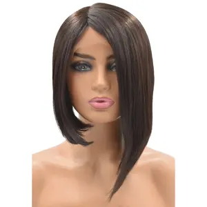 Bella Asymmetrical Bob Wig – Keratin Fibers