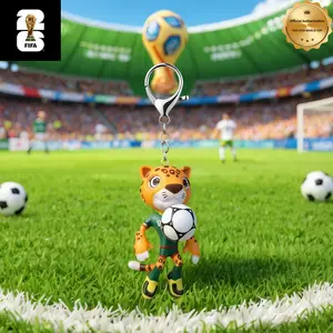 FIFA 2026 Maple Leaf Panther Mascot Keychain - Limited Edition Bag Pendant Official Football Fan Pendant